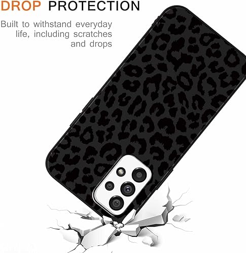 Miniatura 4 de Paquete de 2 fundas de teléfono para Samsung Galaxy A32 5G de 6.5 pulgadas, diseño de leopardo de lujo, silicona suave, TPU a prueba de golpes, para