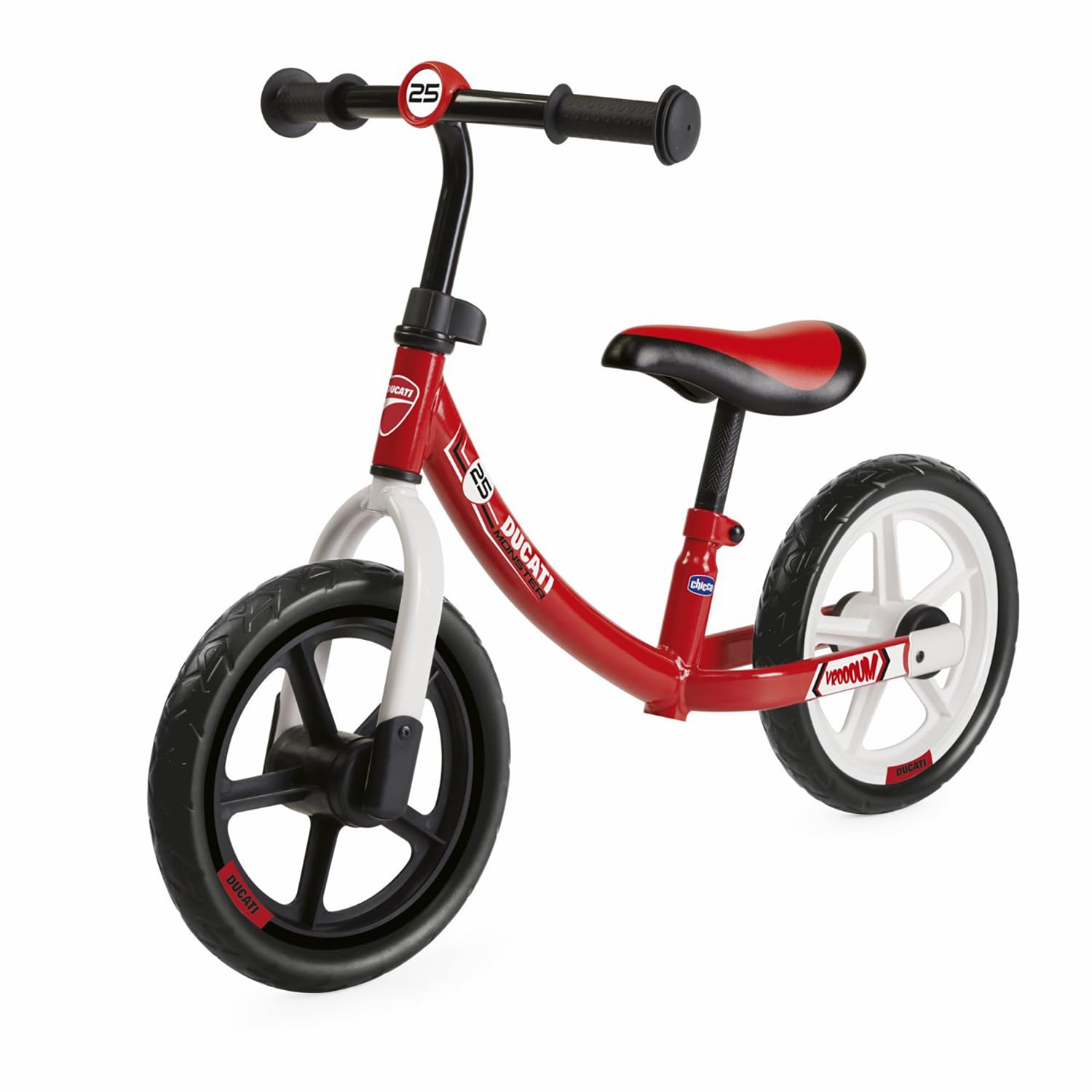 Chicco Ducati Monster Balance Bike, Bicicletta Bambini Senza Pedali per l'Equilibrio, con Manubrio e Sellino Regolabili, Max 25 kg, Rosso, 2-5 Anni