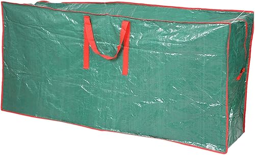 Fenteer Bolsa organizadora de almacenamiento para árbol de Navidad, resistente, con cremallera para colgantes, accesorios de fiesta, color verde,