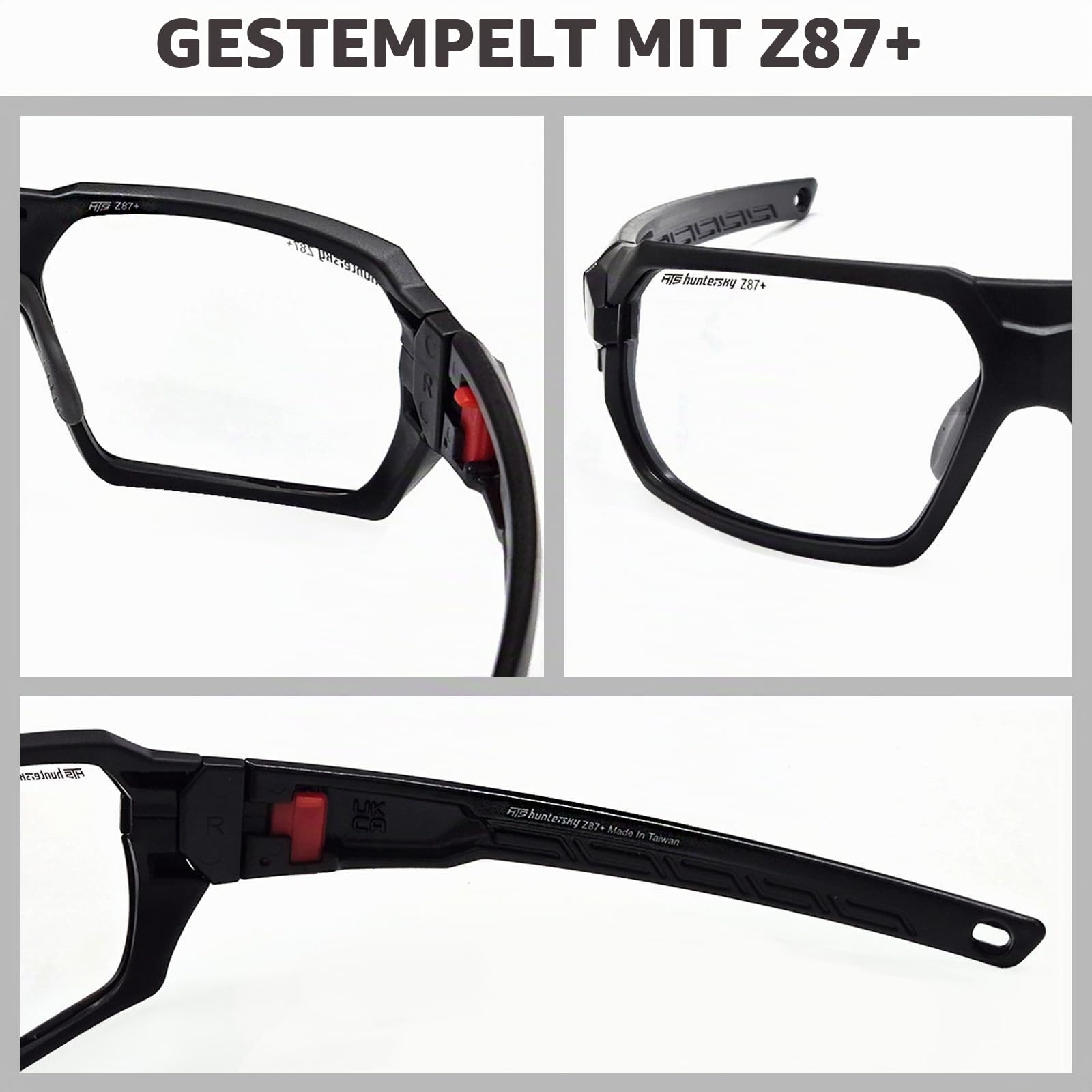 HTS HUNTERSKY Ballistische Taktische Schutzbrille mit Aufprallschutz Antibeschlag Militärqualität geeignet für Schießsport Airsoft.