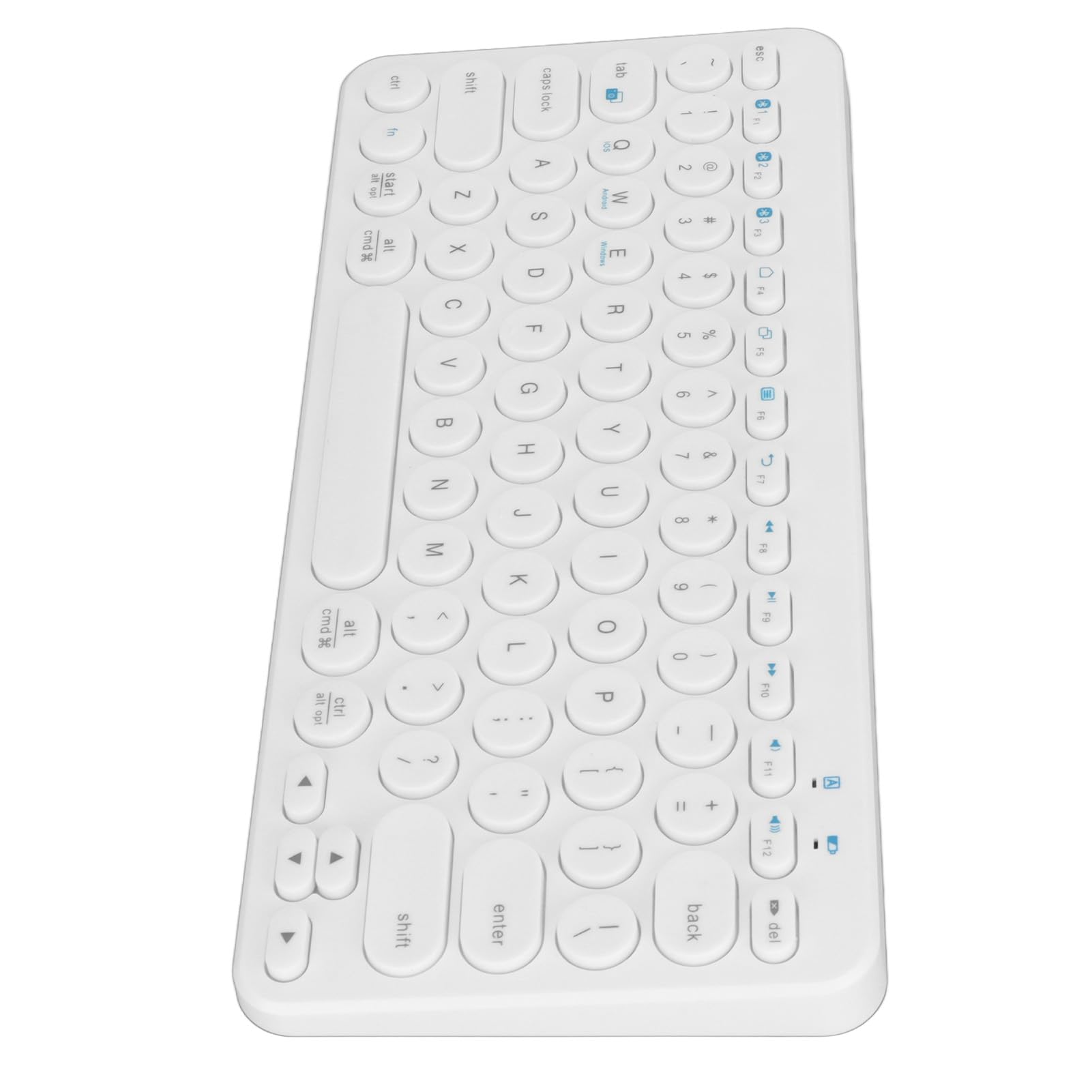 Clavier sans Fil, Clavier de Bureau Silencieux pour la Maison (Rose) (Blanc)