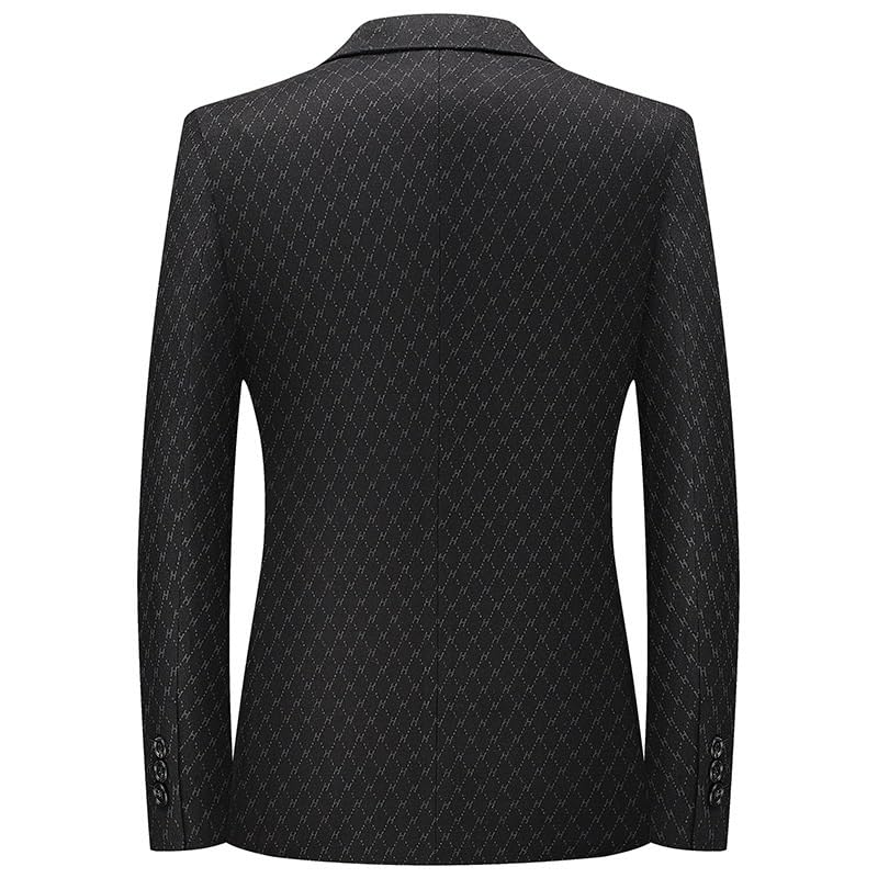 Mens Black Casual Slim Fit Sport Coats One Button Stylish Business Suit Jacket2