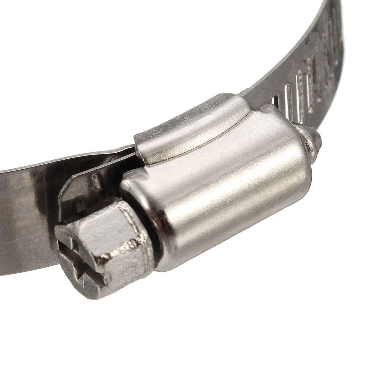 HYDROPLANETE - Set di 4 fascette di serraggio metalliche, 100 mm, 125 mm, 150 mm, 160 mm, 200 mm, regolazioni universali tra 100 e 216 mm, larghezza 12 mm