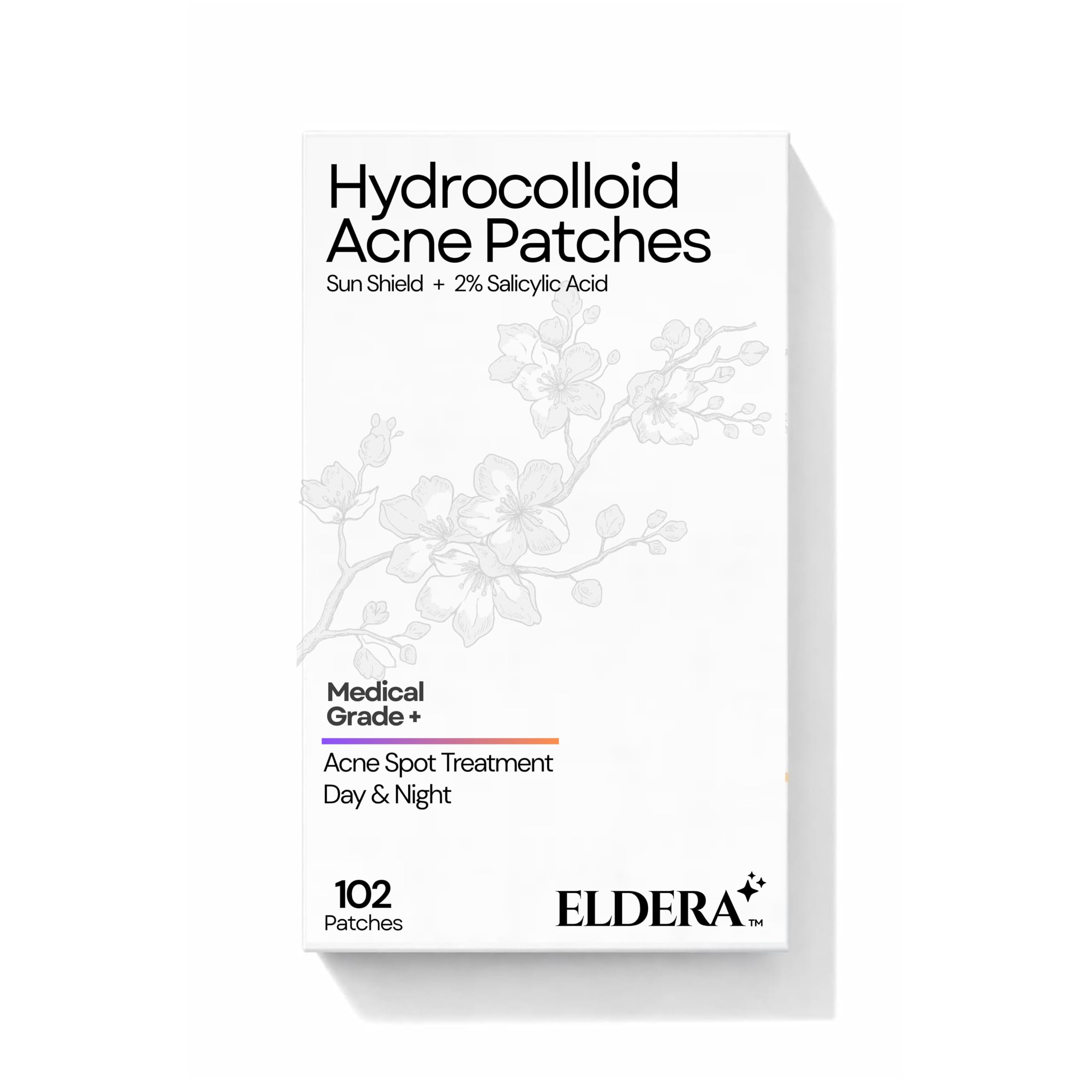 ELDERA Hydrocolloid Acne Patches with Sun Shield and 2% Salicylic Acid, Medical Grade Plus, 108 Patches-image-20