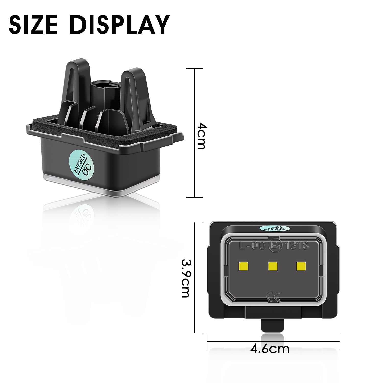 WinPower Oświetlenie tablicy rejestracyjnej LED Numer Białe żarówki kompatybilne z W204 W205 W216 W218 W212 W213 W221 W222 W223 W231 CLA, 2 sztuki