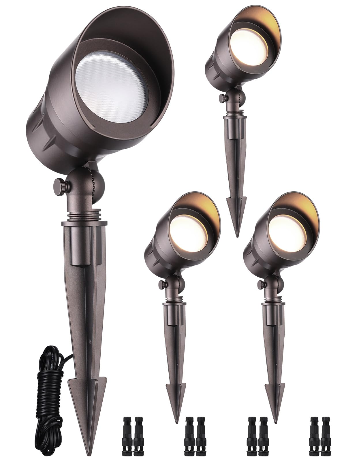 LEONLITE Low Voltage LED Landscape Spotlight 4-Pack