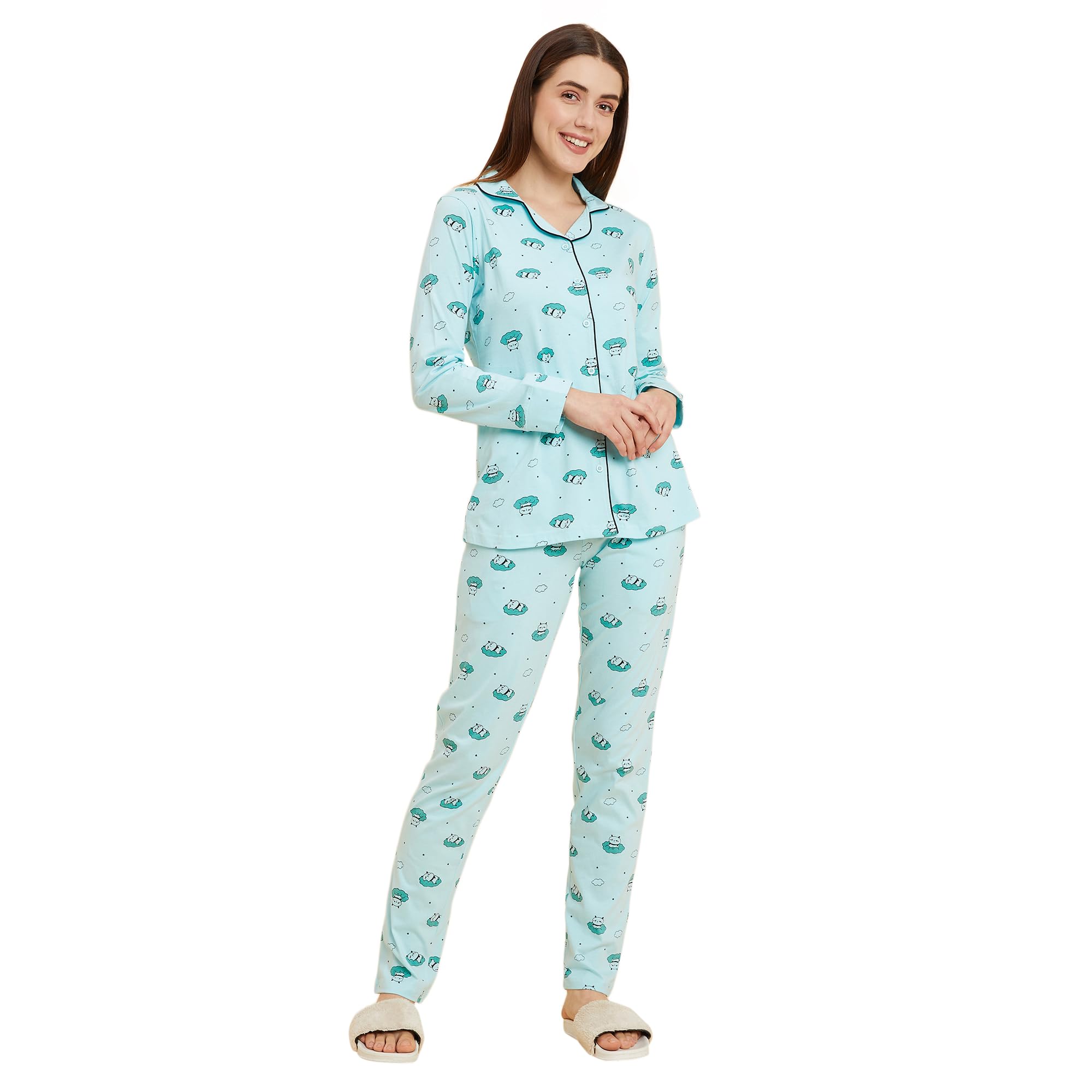 sweet dreams OCW-3102 Light Green Pyjama Set-picture-10