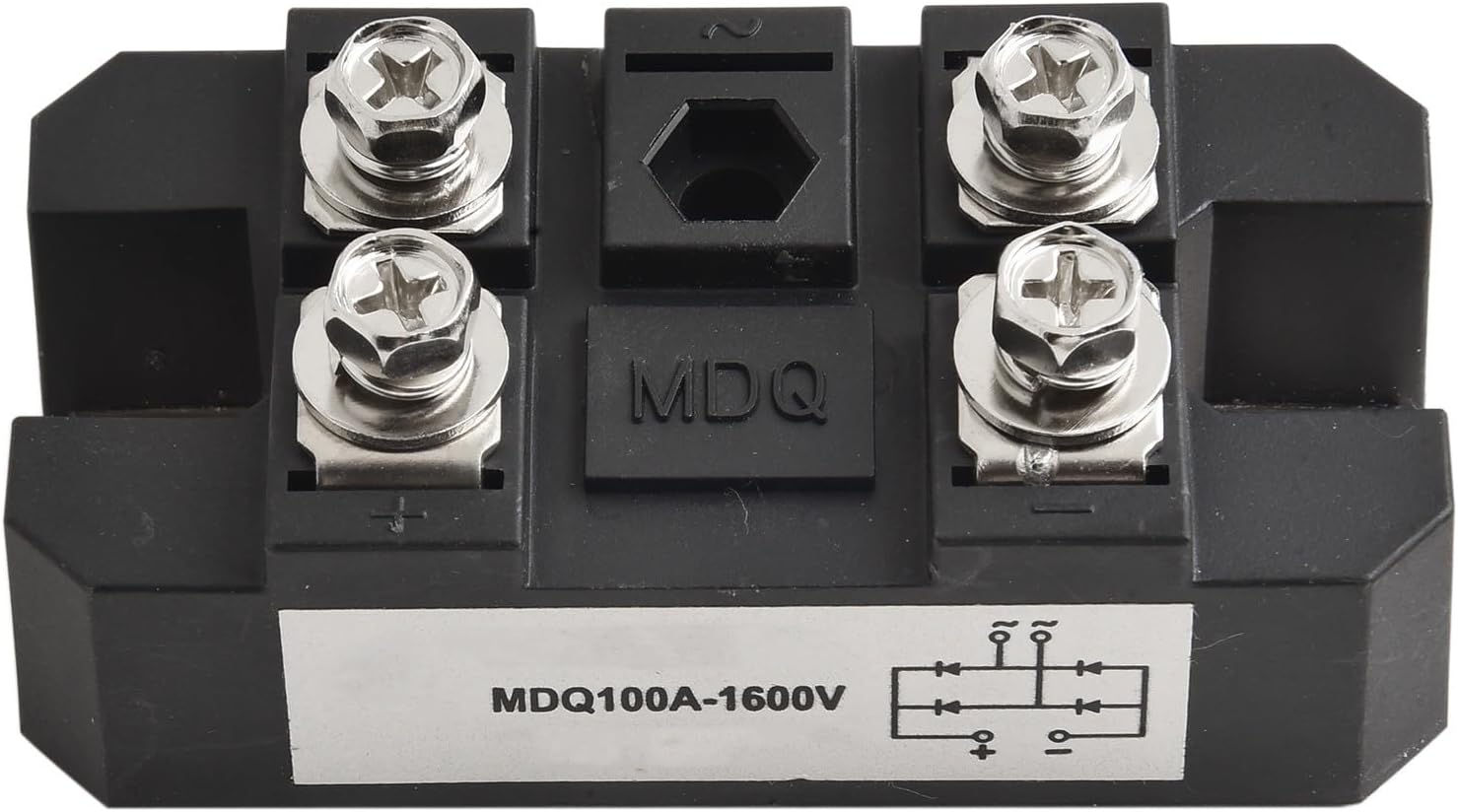 Bridge Rectifier MDQ-100A, 100A 1600V Silicon Diode, Single Phase Full Wave Diode Module With 4 Terminals For Power Supply(100A)