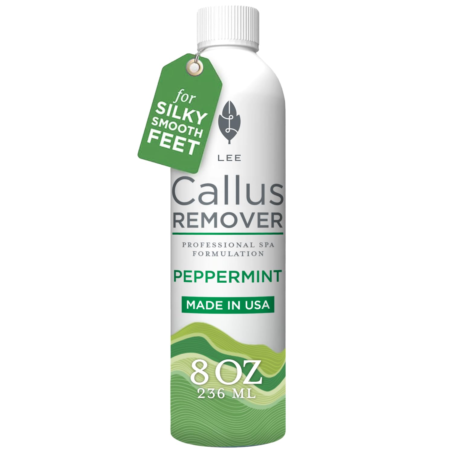 Lee Beauty 8oz Professional Gel Callus Remover for Feet - Peppermint Fast-Acting Formula, Extra Strength for Cracked Heels & Dead Skin (Pack of 1)