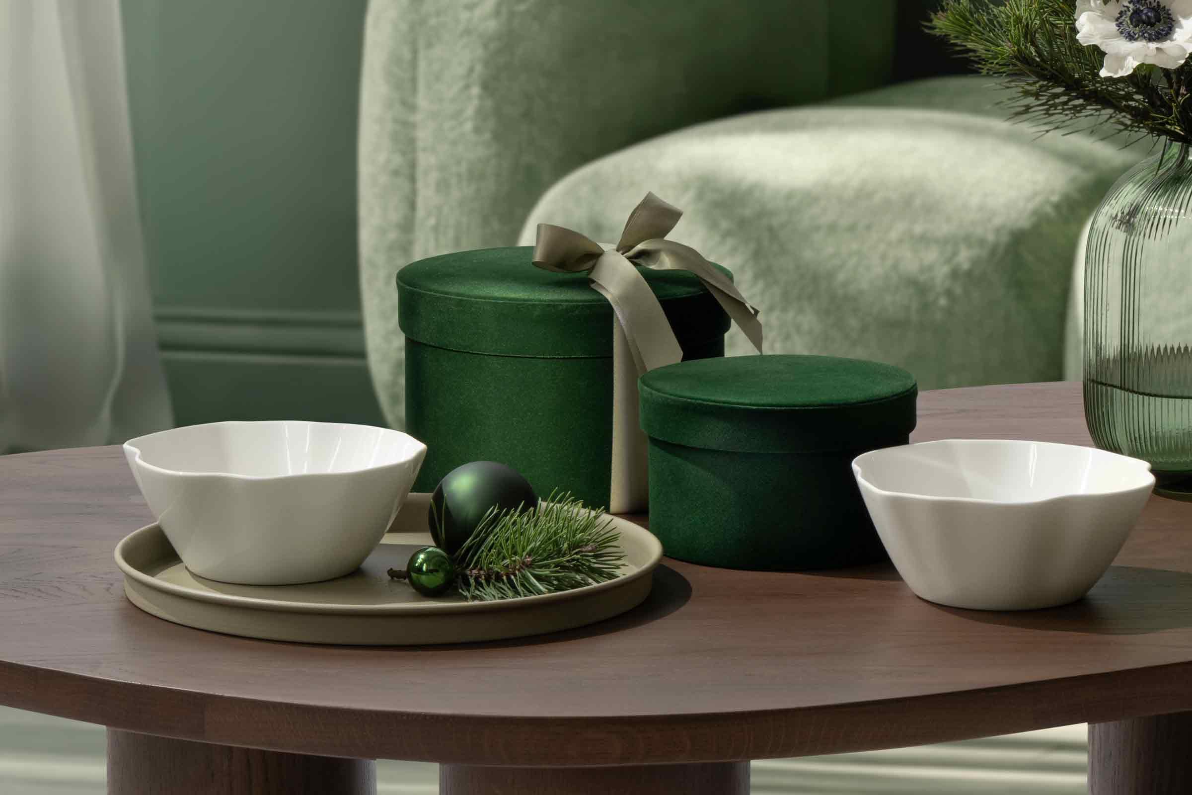 Villeroy & Boch – Pura Müslischalen 4er Set, ca. 15,5 × 15,5 × 6,5 cm, Reinweiß, spülmaschinenfest & mikrowellensicher, fließende Form, Premium Bone Porzellan made in Germany