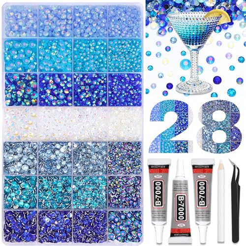 Image of RODAKY Blue Rhinestone for Bedazzling AB Resin Gems