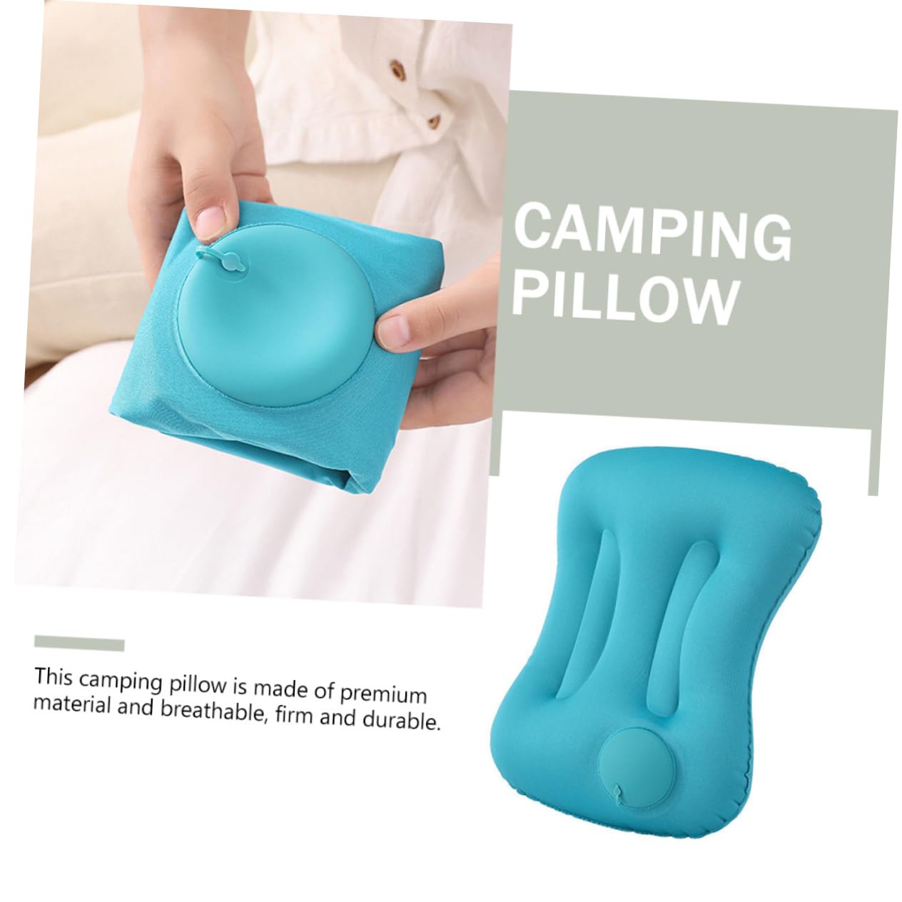 Cabilock 3piezas Almohada Inflable De Cojín De Espalda Portátil Almohada De Camping y Ligera para y Actividades
