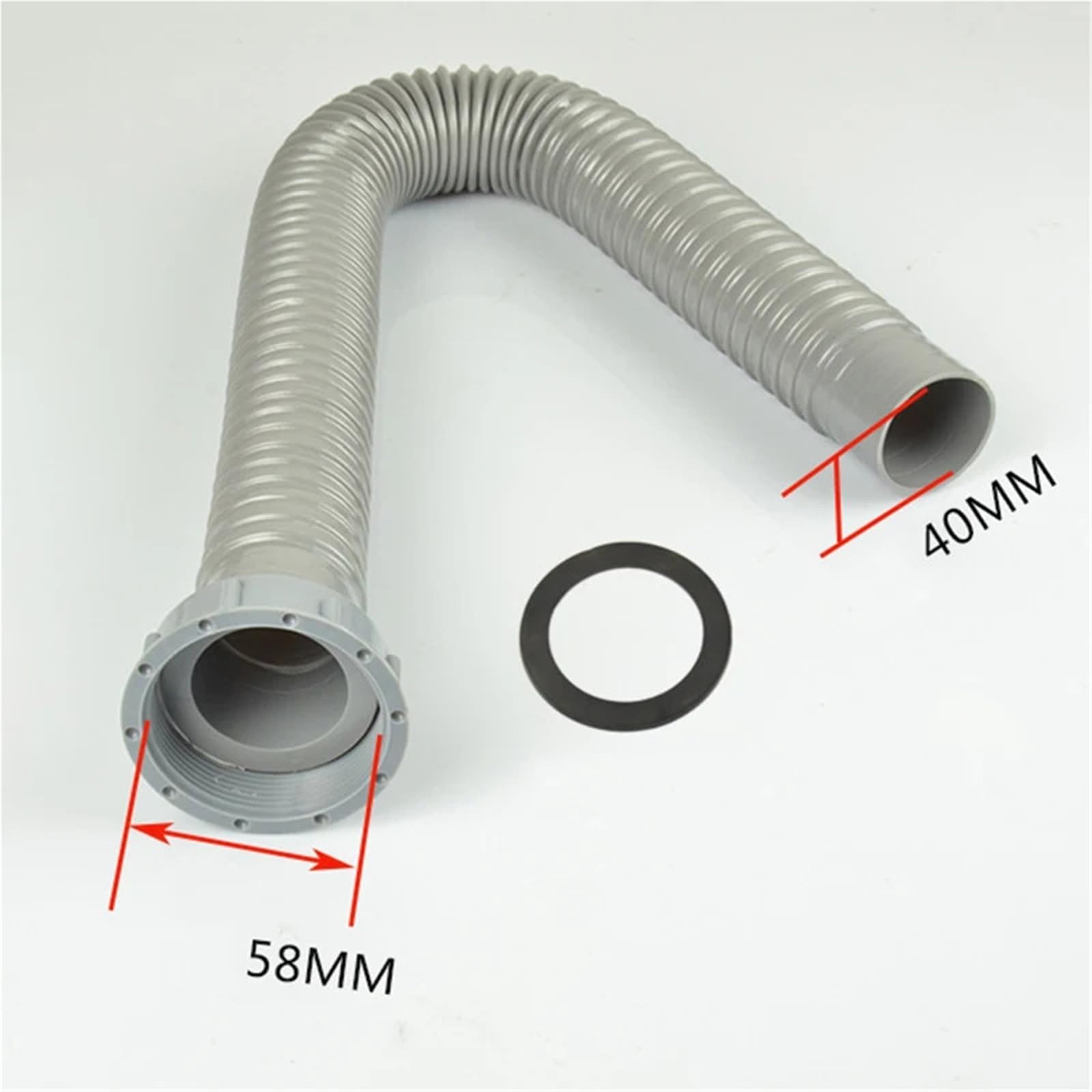 Tubo Di Ricambio for Prolunga Di Scarico Delle Acque Reflue Del Tubo Di Scarico Della Lavatrice | Composito in PVC PP, lunghezze estensibili multiple, raccordo domestico a installazione diretta(120cm-1PC)