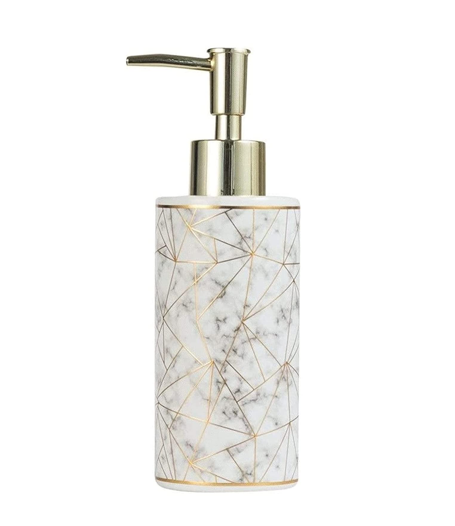 Sdydsge Blanc Soap Dispenser， Soap Dispensers With Pump Lotion Dispenser Bottle Liquid, With Golden