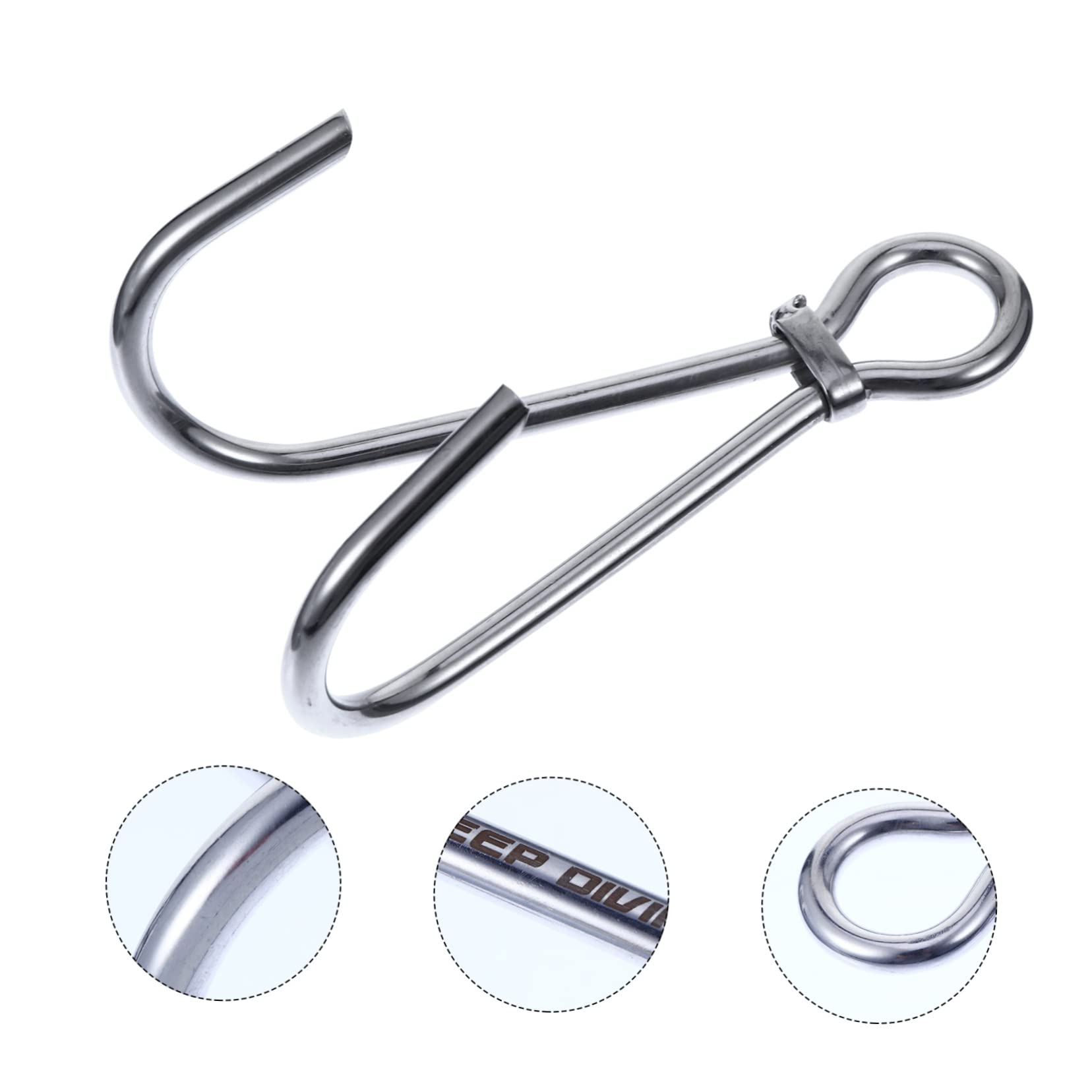 SUPVOX 1Pc Stainless Steel Dual Diving Reef Hook Heavy Duty Resistant Snagging Hook for Scuba Diving for Reef Fishing and Underwater Use