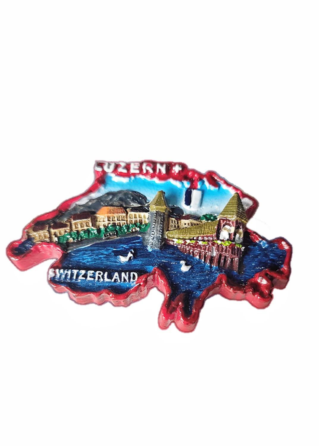 Lucerna Svizzera Viaggio Souvenir 3D Magnete Frigorifero