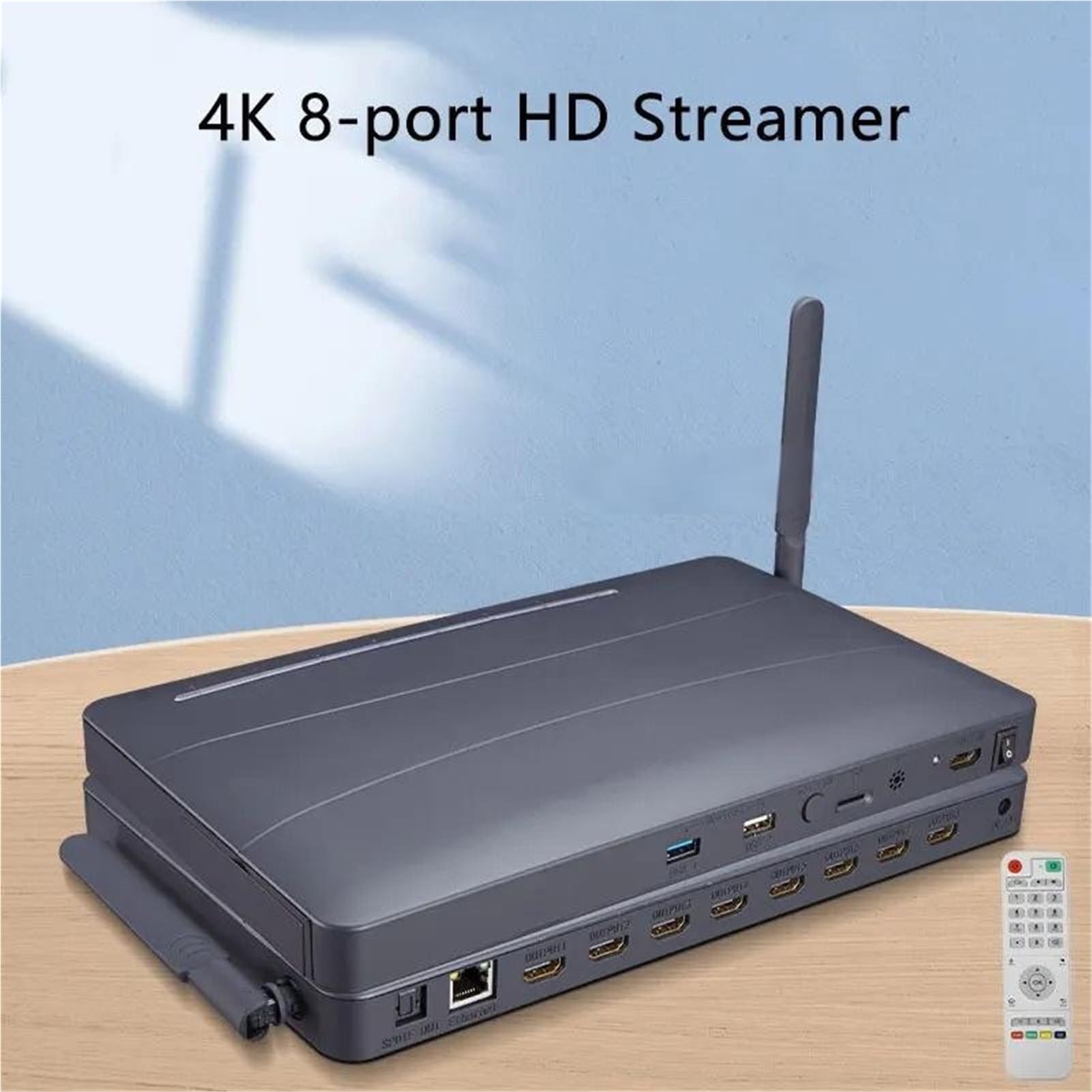 Reproductor de Video Multimedia HD 4K 8 vías, Compatible con HDMI, Reproductor Disco Duro for TV 4, Pulgadas, Caja fácil de operar