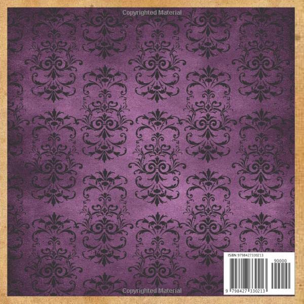 scrapbook paper damask purple gothic pattern queen for scrapbooking supplies & DIY material craft junk journal ephemera pack kit 28 patterned crafting ... decorative dark design for handmad art image 3