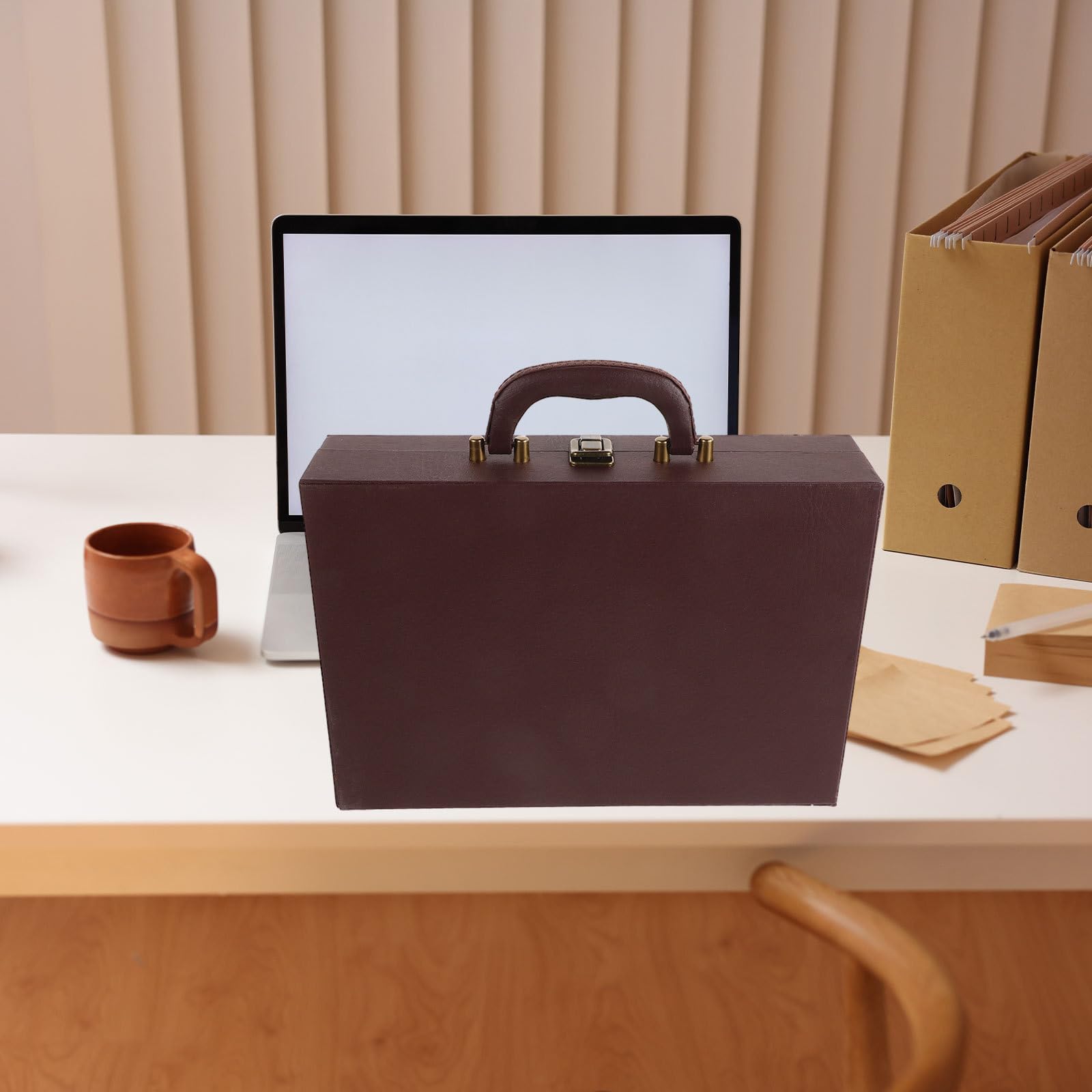 GALPADA Caja de Almacenamiento Portátil para Documentos y Contratos Asa