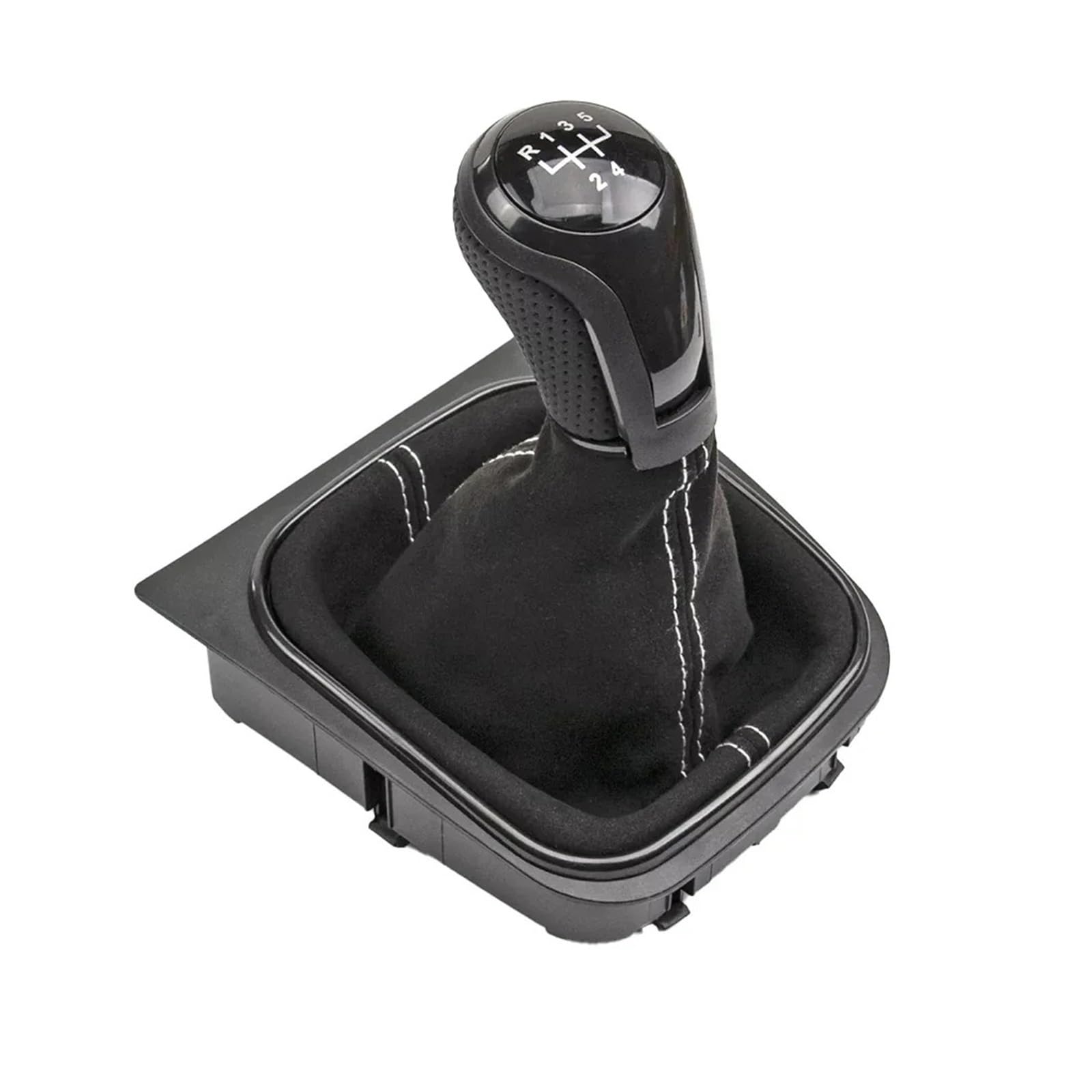 SAUANMNKTP Gearshift Knob for Golf 6 MK6 2008-2012 Car Speed Gear Shift Knob Gaiter Boot(5 Speed)