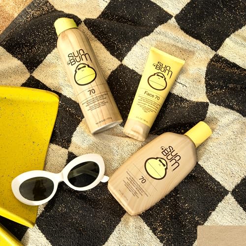 Image of Sun Bum Original SPF 70 Sunscreen Face Lotion - Broad Spectrum Moisturizing Facial Sunscreen with Vitamin E - Fragrance Free - Travel Size - 3 oz,(Pack of 2)