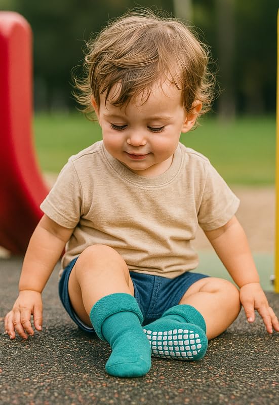 Image of CHACKO Kids Cotton Socks | Soft, Breathable & Anti-Skid Warm Socks for Boys & Girls (Pack of 1, Ages 1-12 Years)