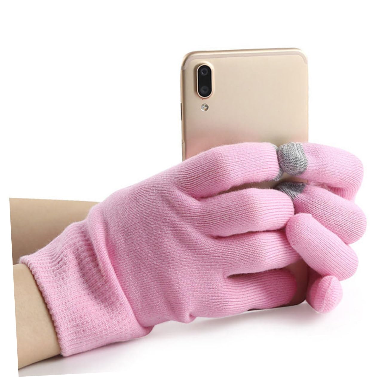2 Guantes Hidratantes para Manos con Tecnología Táctil de Gel Hidratante para Cuidado de Manos para y Reparación de Color Rosa