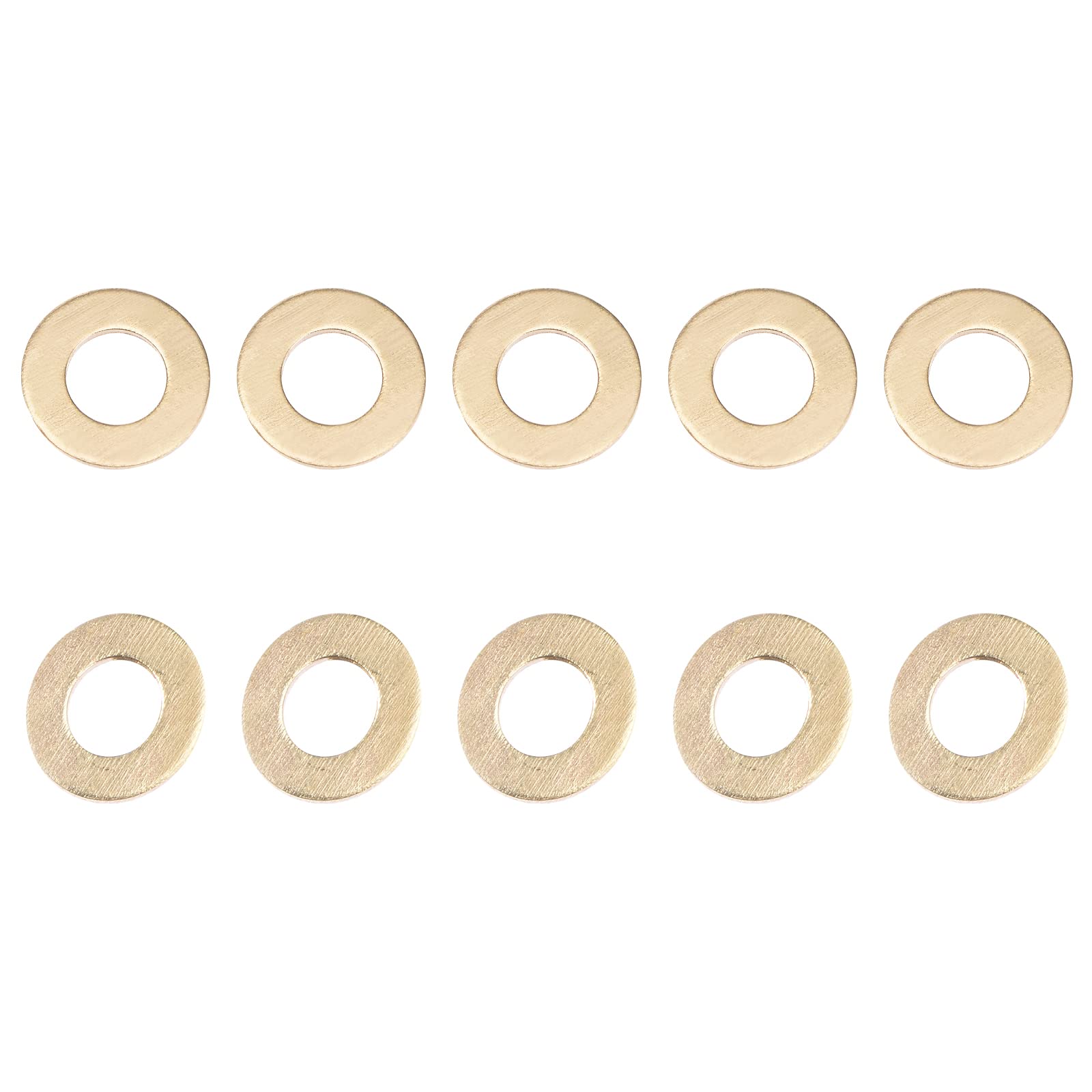 DTGN 6.3mmx12mmx1.5mm(IDxODxT) Flat Brass Sealing Washers - 20Pack - Good for Industrial Machinery M6 Screws - Brass Flat Ring Gaskets-image-30