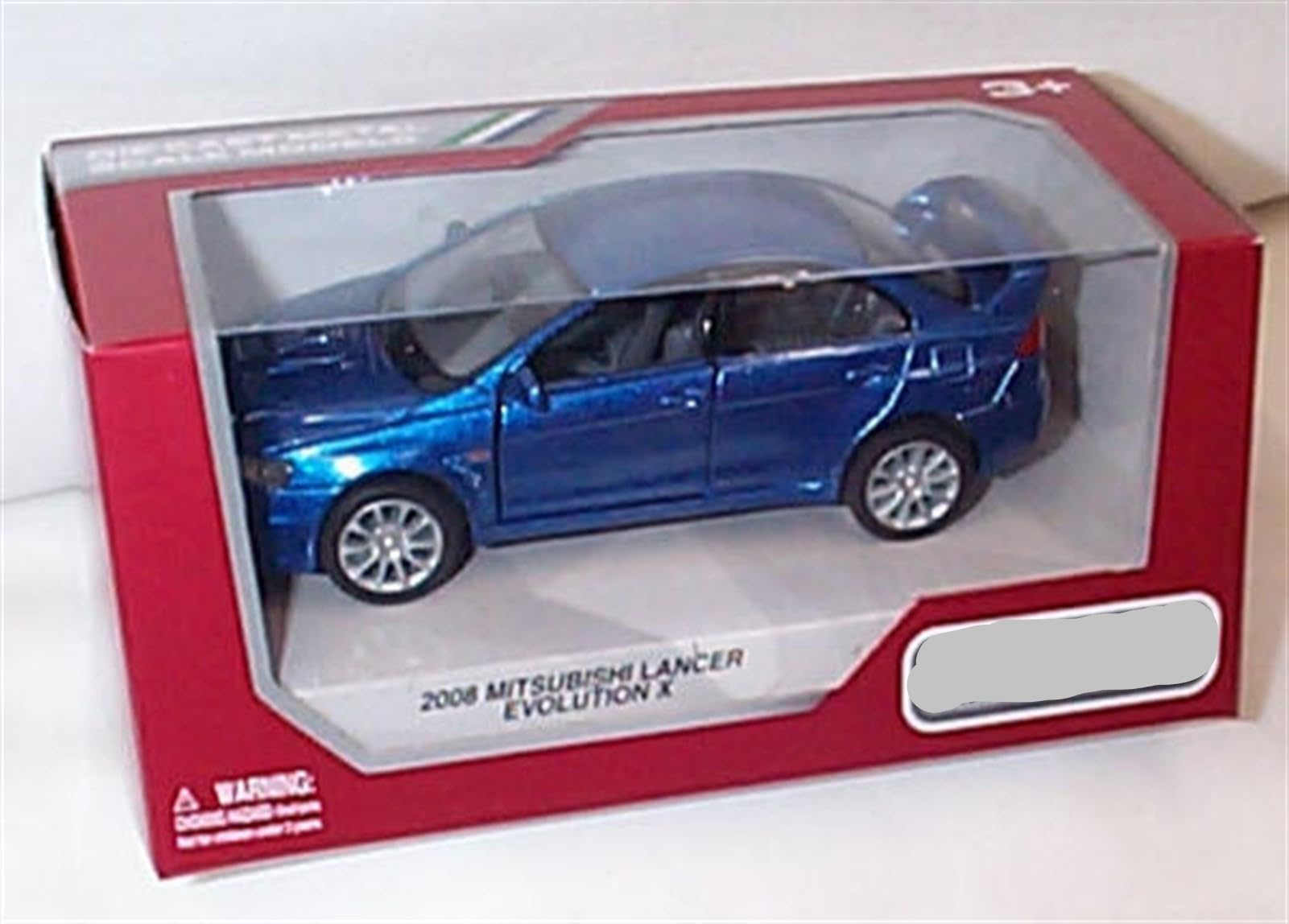 CorgiK’INSMAR’T Mitsubishi Lancer Evolution X blue car pull back and go action 1:36ish diecast model, 5329B-01
