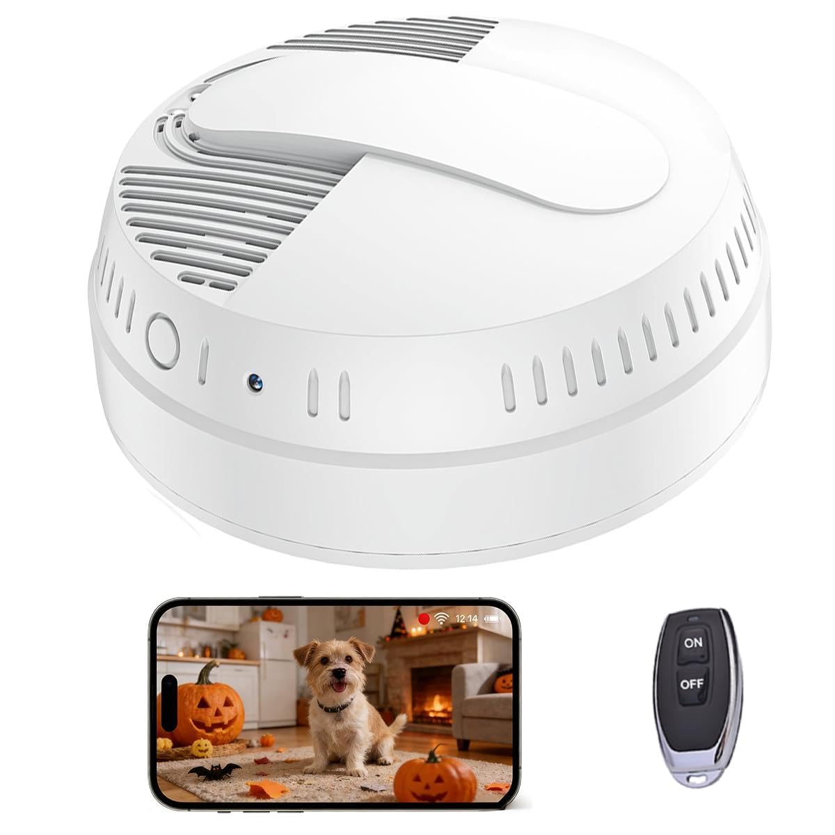 LIZVIE Smoke Detector Hidden Camera 10000mAh WiFi Smoke Detector Cam with Free APP Control Motion Detection No Monthly