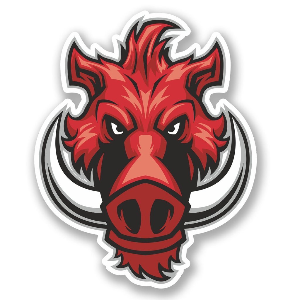 Destinationvinyl Multi 2 X 10Cm/100Mm Angry Wild Boar Hog Pig Window Cling Sticker Car Van Campervan Glass #4732