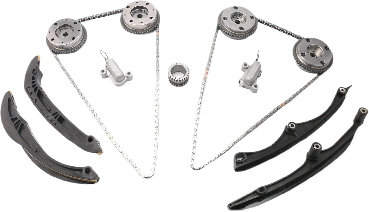 ML3Z6256 HL3Z6268A Engine Timing Chain Kit with Tensioner Phaser Camshaft Sprocket Fits for Ford f150 2017-2023 Expedition 2018-2023 / for Lincoln Navigator 2018-2023 3.5L V6