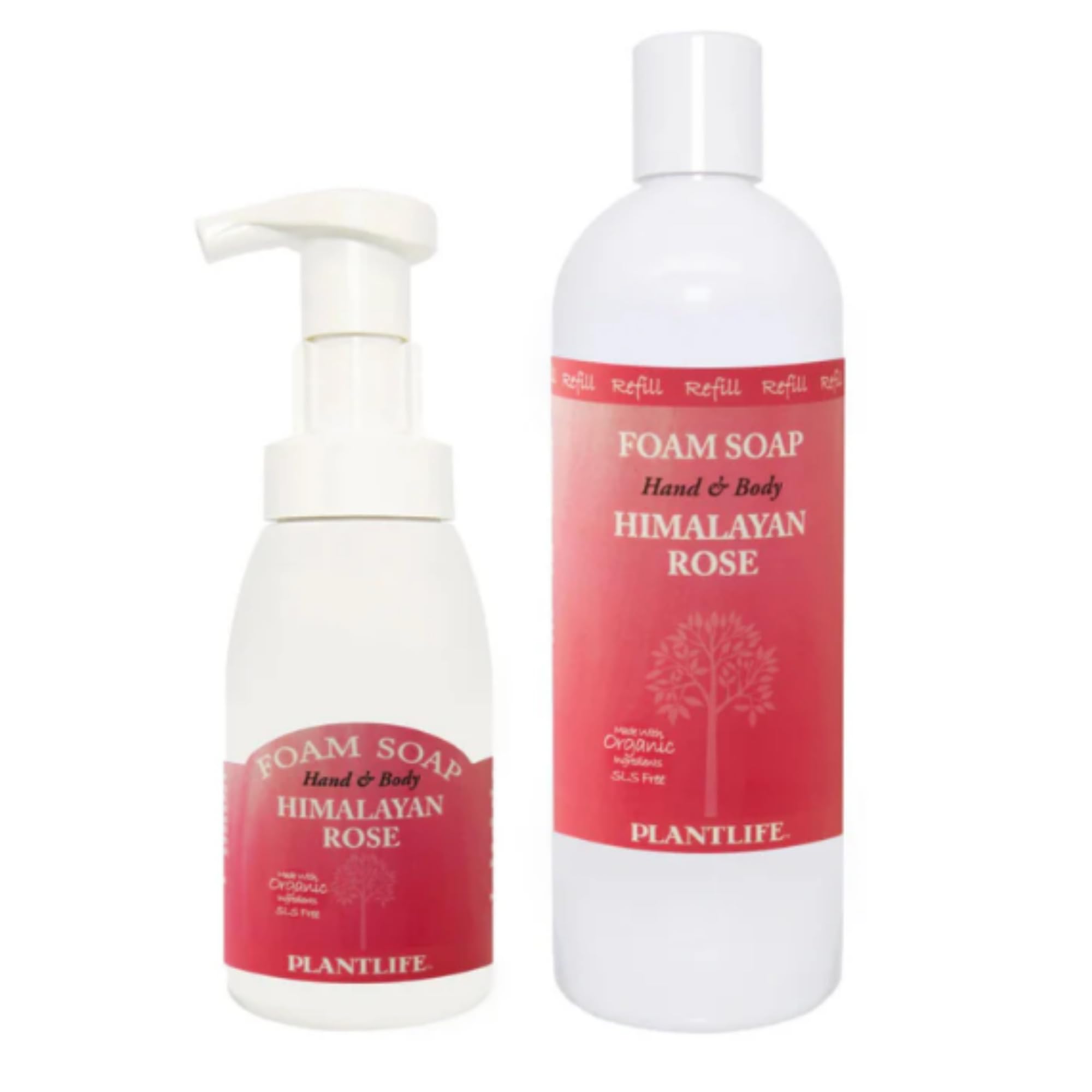 Plantlife Himalayan Rose Foam Soap Value Set - Gentle Moisturizing Plant-Based Foam Soap for All Skin Types -