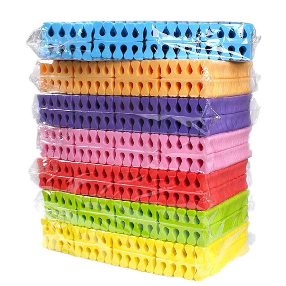 FOMIYES 100 pares de separadores desechables de dedos suaves de silicona espaciadores de dedos de espuma para los dedos de los pies separadores suaves