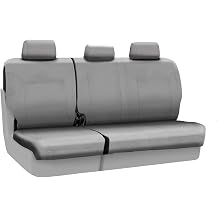 Coverking Custom Fit Rear 60/40 Bench Seat Cover for Select Ford F-Series Models - Ballistic Light Gray