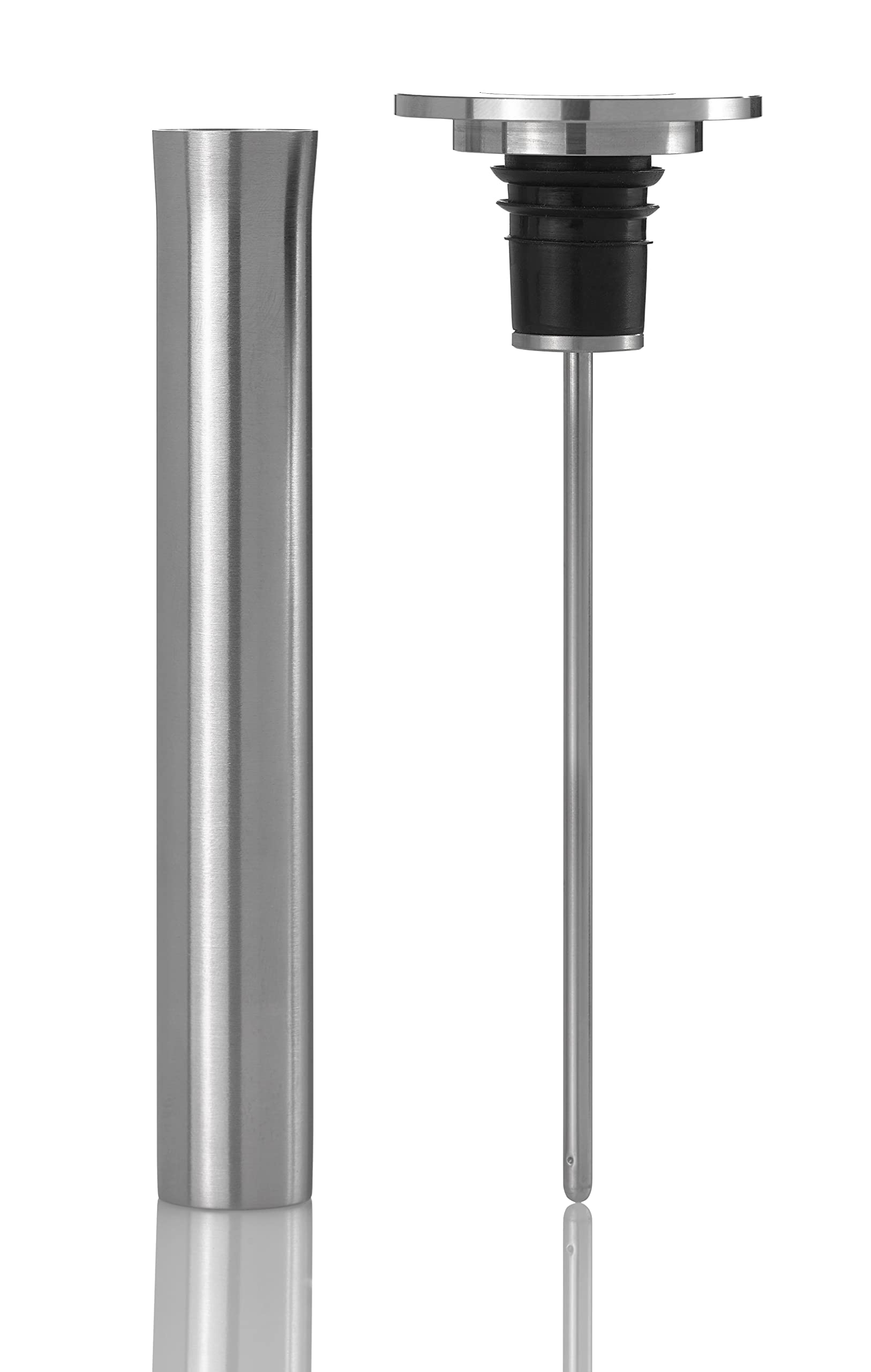 AdHoc FV43 CHAMP - Termometro per vino e chiusura in acciaio INOX, plastica/silicone
