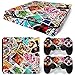 AXDNH Kit De Pegatinas De Piel PS4 Slim - Pegatinas De La Serie Doodle - Cubierta De Calcomanía De Envoltura Completa para Playstation 4 Slim Console Skin Y 2 Controller Vinyl Protective Skin,1667