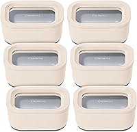 Vista 22 de Caraway Set de 2 piezas de recipientes de vidrio para almacenamiento de alimentos - (2) recipientes de vidrio de 1.75 tazas - Vidrio recubierto