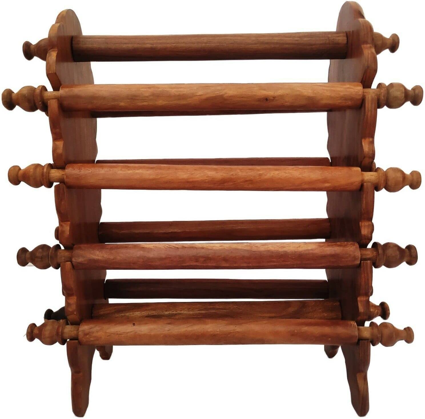 HusNain Soporte de madera para pulseras, organizador de brazaletes, soporte plegable Chuddi, artículo de regalo para mujeres, organizador de exhibición de joyas, soporte de pulsera para joyas (marrón)