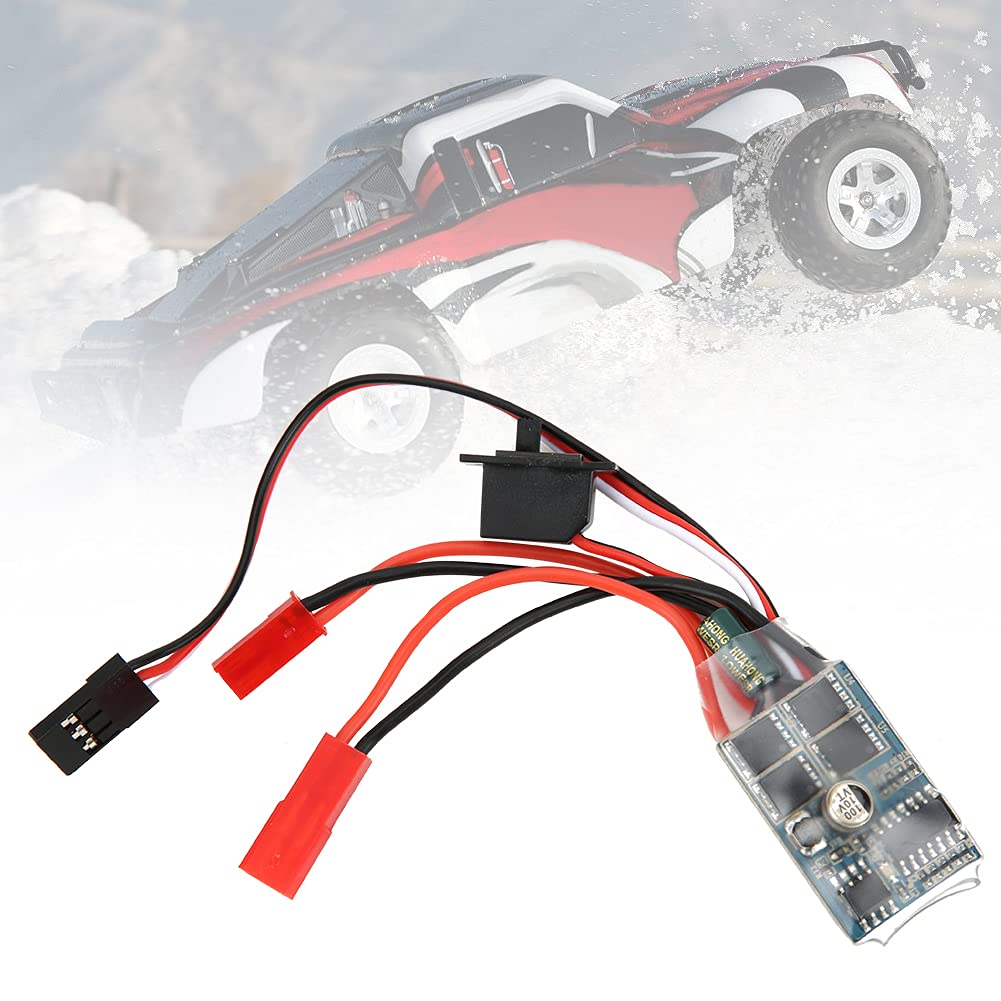 30A 4 8V Two Way RC Brushed Motor Speed Controller for 1/16 1/18 1/24 Car Boat (without brake) , RC 30A Brushed ESC Motor Speed Controller , RC Car Upgrade Parts