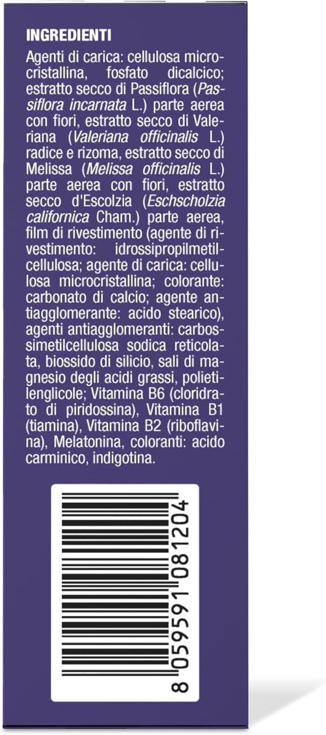 Laila DormiBene Compresse Integratore alimentare per il sonno con Herbal B Complex e Melatonina per favorire un rapido addormentamento. Confezione da 30 compresse. Senza zuccheri, Senza Glutine