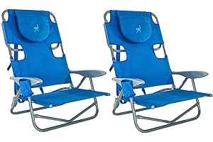 Ostrich On-Your-Back Outdoor Lounge 5 Position Reclining Beach Chair 2-Pack: The Bougie Beach Chair
