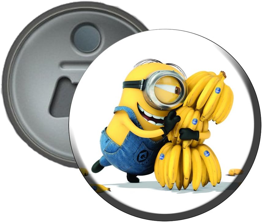 Minions #60 : Button Bottle / Beer Opener / Fridge Magnet 2.25 Inch