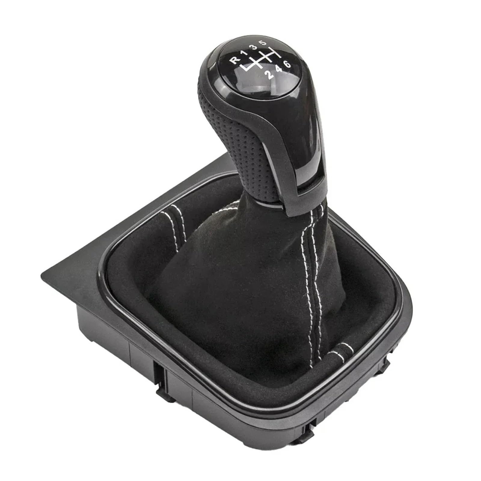 SAUANMNKTP Gearshift Knob for Golf 6 MK6 2008-2012 Car Speed Gear Shift Knob Gaiter Boot(6 Speed)