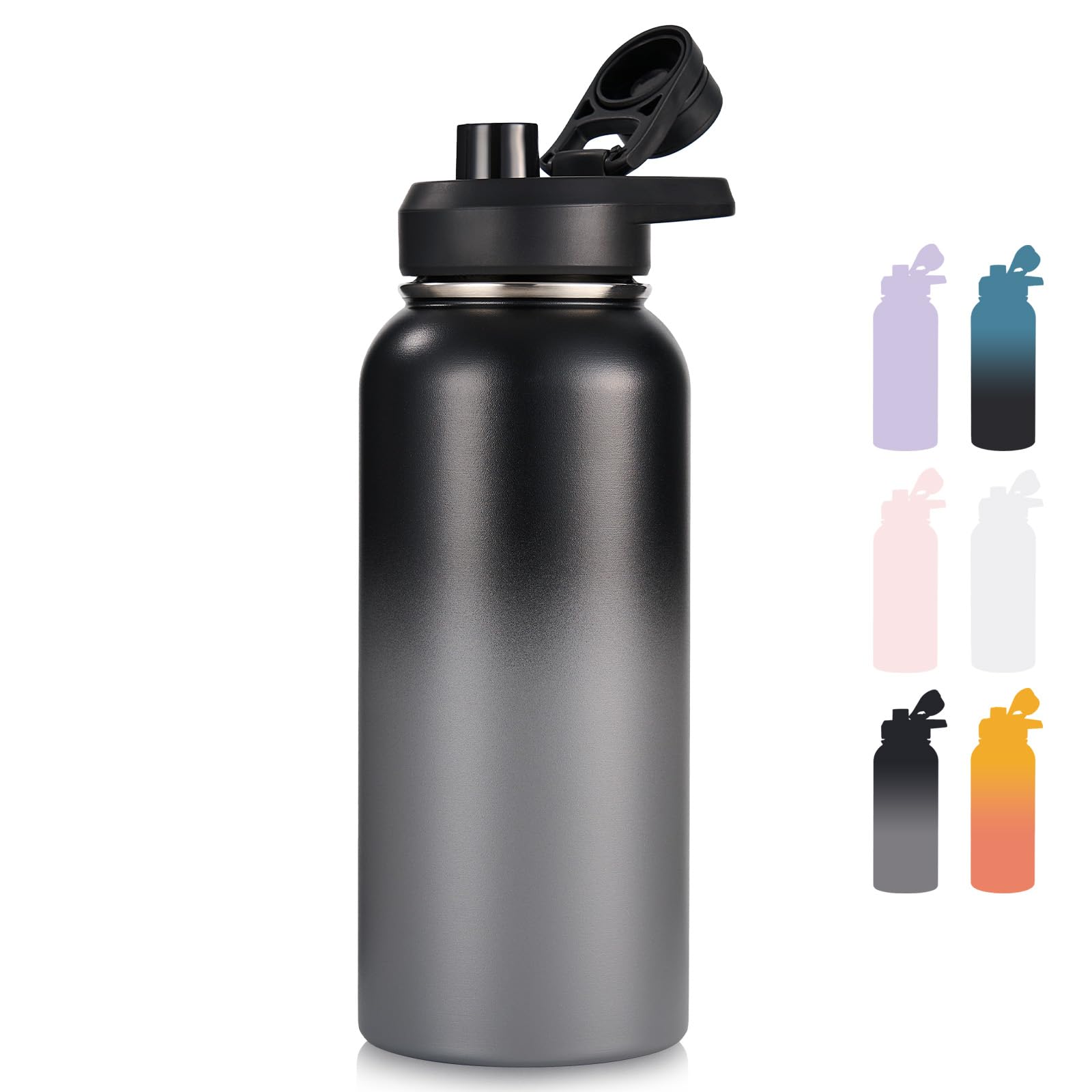 Photo 1 of Fijinhom Insulated Water Bottle 32oz Black/Gray