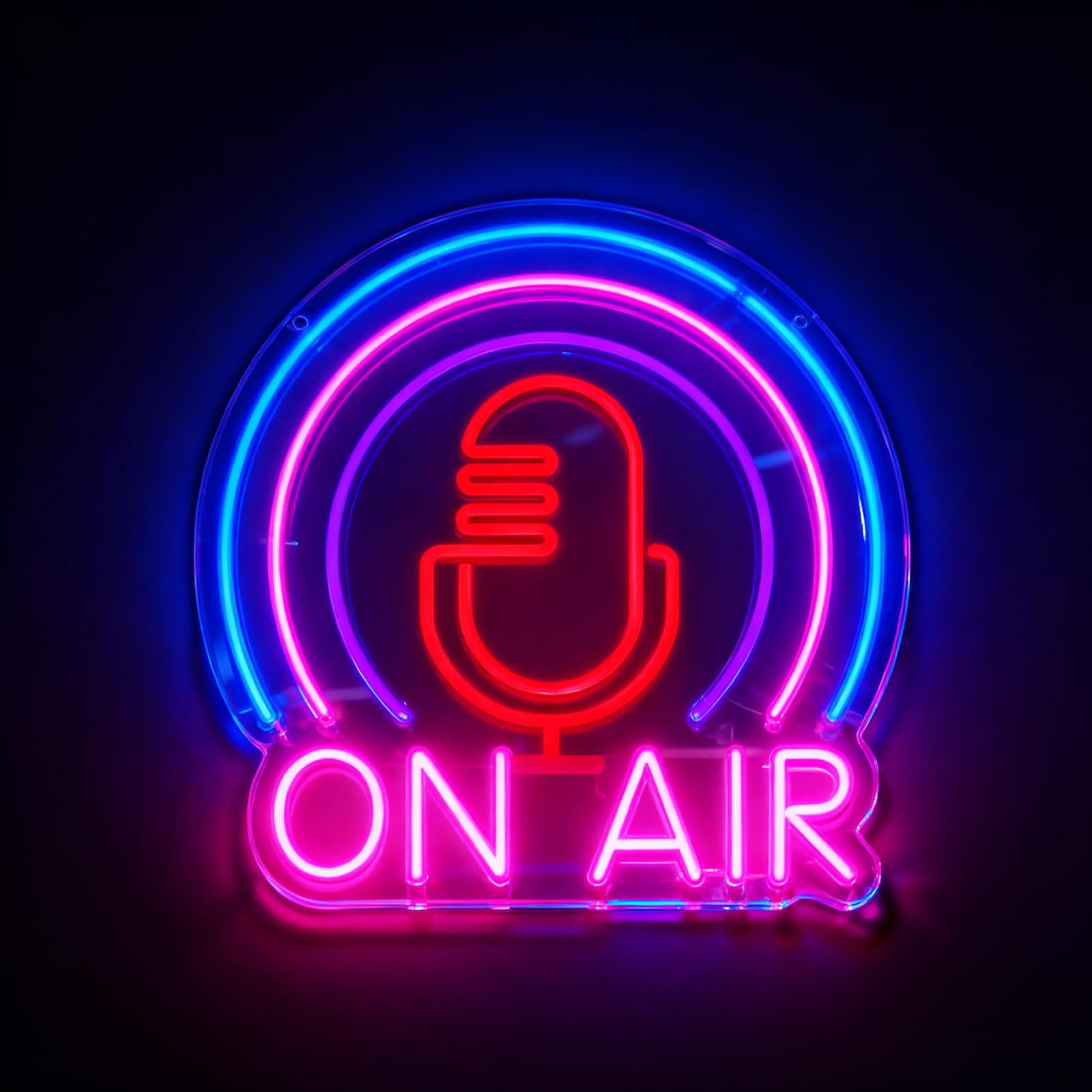 On Air Neon Sign for Wall Decor Recording Light Signs Light Up Your Live Moments with Dimmable Switch for Professional Recording Studios Live Streaming Rooms Studios Radio (11.81 x 11.81inch)