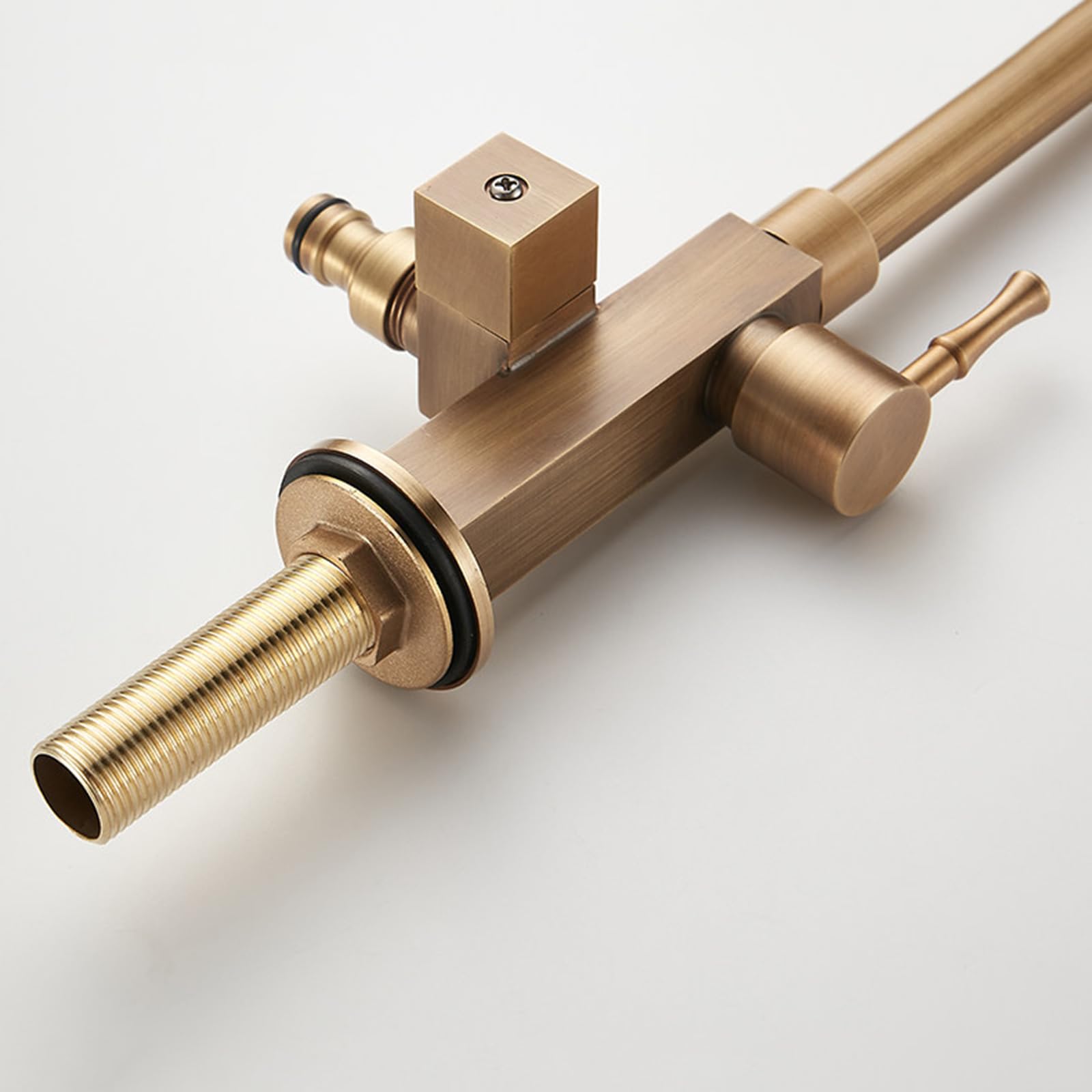 Grifo Exterior Agua Fria Giratorio De 360° De 1/2 Pulgada Grifo Lavadora Doble Salida para Baño O Cocina
