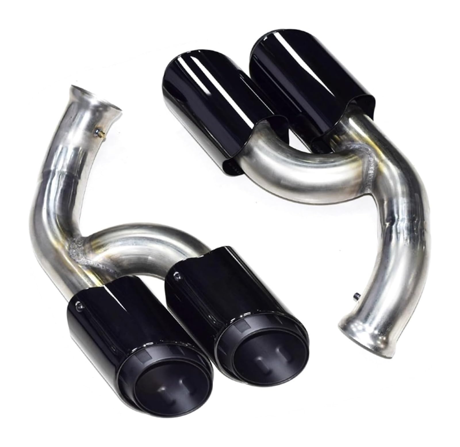 Tubo Escape Trasero Para Cayenne 2015 2016 2017 Punta Silenciador Negro De Tres Capas Tubo Escape Coche Punta Escape Coche Extremo Silenciador Coche Punta Escape Coche(Negro)