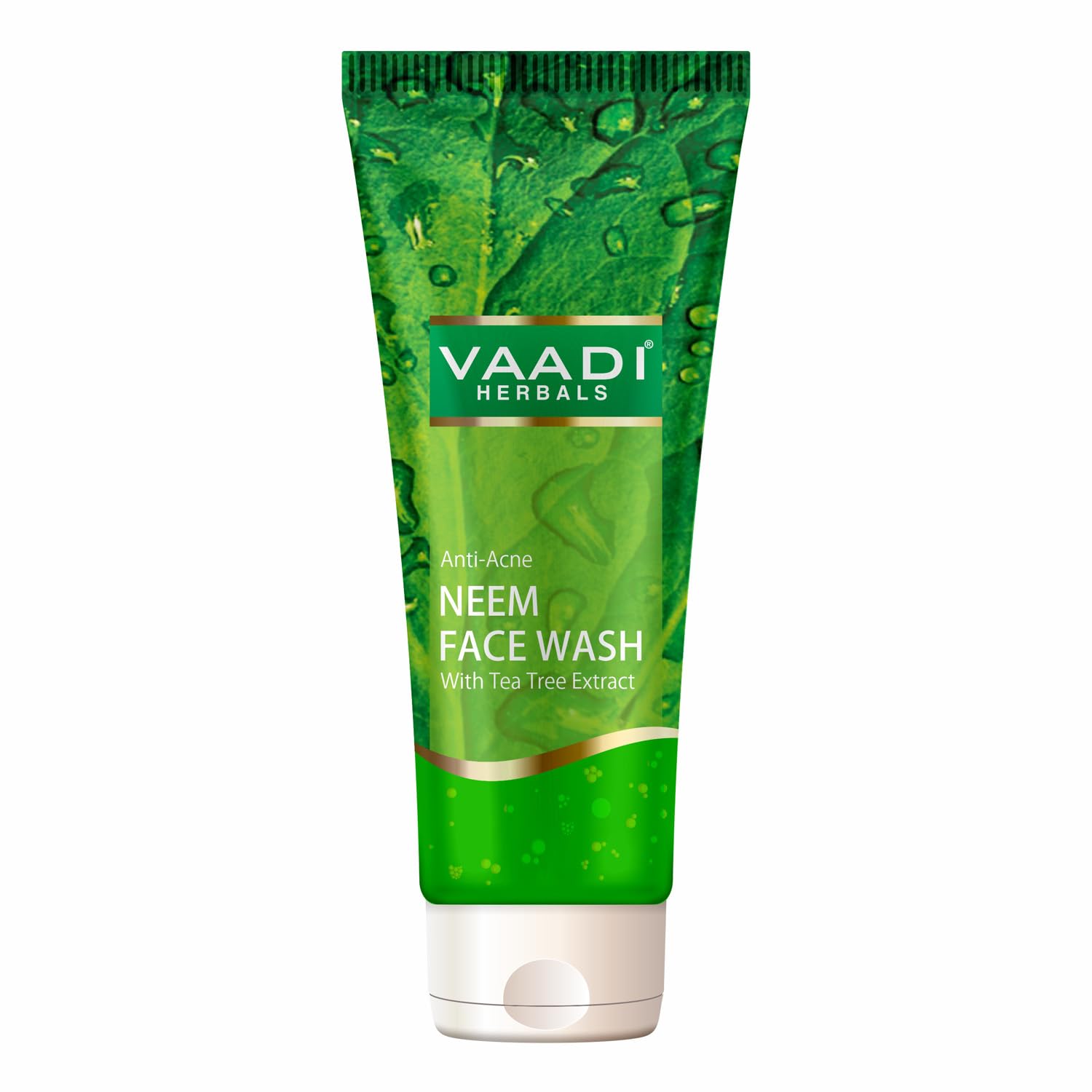 Vaadi Herbals Anti-Acne Neem Face Wash with Tea Tree Extract, 60 ml
