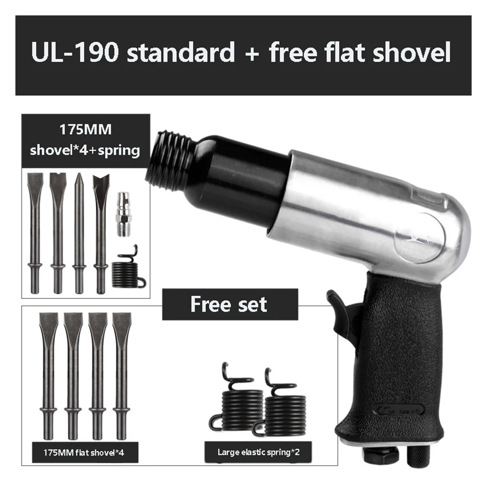 Martello pneumatico Martello pneumatico Pistola portatile professionale Pale a gas Piccoli utensili pneumatici for rimozione ruggine(3mm fan)